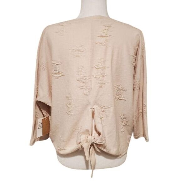 Rachel Roy Distressed Crop Sweatshirt Womens Small - Picture 6 of 13